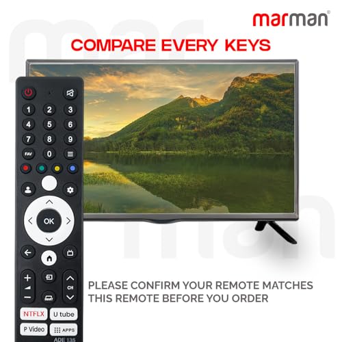 Image of marman Compatible with Onida Smart Tv Remote Control Original Model Suitable for 43UIG 50UIG 55UIG 65UIG 75UIG 4K LED Ultra HD Android TV - Non Voice Command - Match Key by Key with Original Remote