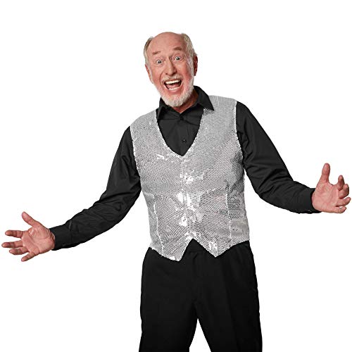 dressforfun 901000 Herren Pailletten Anzug Weste, V-Ausschnitt, Ärmellos,...