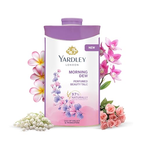 Image of Yardley London Morning Dew Perfumed Beauty Talc | For Fragrant Glow |100g