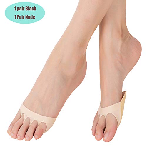 Relaxife Toe Topper Liner Socks Sponge Cushion No Show Women's Toeless Half Socks for High Heels Sandals Sling back4