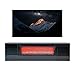 huanledaishu Modern Black Electric Fireplace TV Stand with Insert Fireplace, Living Room Furniture, Without Remote and Timer