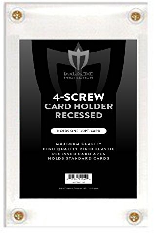 Case of 200 Max Pro Recessed 4-Screw Ultra Clear Trading Card Holders