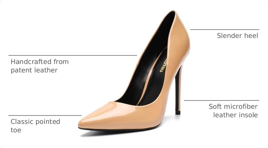 Image of Unisex High Heels for Men and Women 4.7 Inch Stiletto Heels | Pointed Toe Pumps Sexy Dress Party Shoes