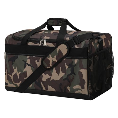 Image of Mens Gym Bag 20 inch, Camo | 40L, Sport Duffle Bag for Men, Weekender, Travel
