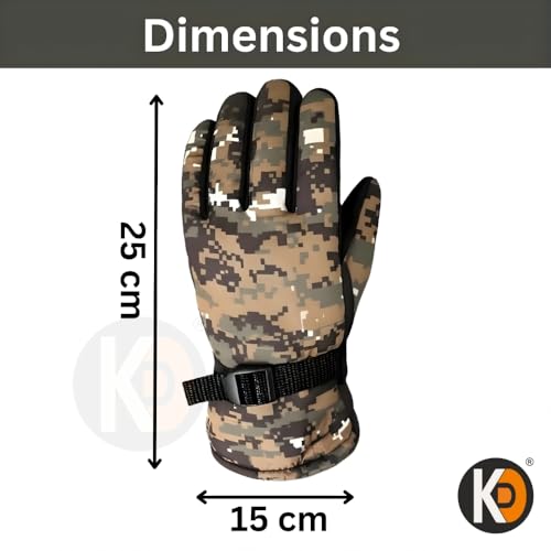 Image of K D Winter Wear 3-in-1 Cap Muffler Gloves Set for Adults | Woolen Beanie Cap, Mafler Scarf & Hand Gloves | Thermal, Fleece, Unisex (Cap-mafler Black - Glovess Army) Pack of 01