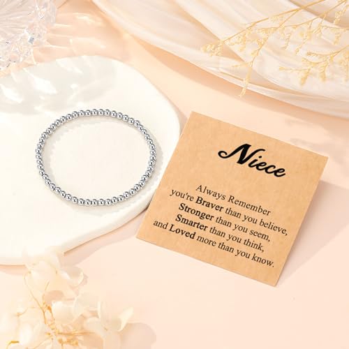 Image of Silver Bracelet for Daughter /Granddaughter /Niece /Sister /Friend Birthday Christmas Mother Valentines Day Gifts for Women