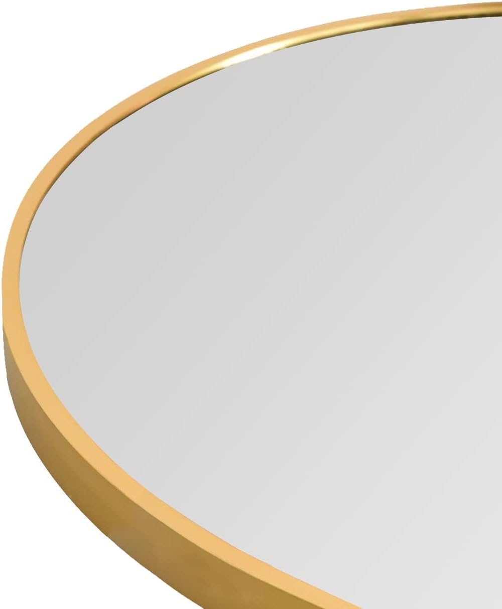 GLSLAND-58x18 inch Arched Full Length Mirror-Aluminum Alloy Frame High Definition-Full Body Mirror for Bedroom or Living Room,Gold