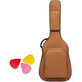 Rutexc アコースティックギターケース、軽量ソフトケース、防水オックスフォード布、パフォーマンス、アウトドアなどに使えるショルダーストラップとキャリーストラップ。