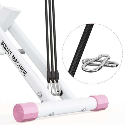 Image of SogesPower Squat Machine for Home Gym, Squat Rowing Machine with Adjustable Resistance and Optional Full Motion, Squat Assist Trainer for Glutes & Legs Workout, Up to 330lbs