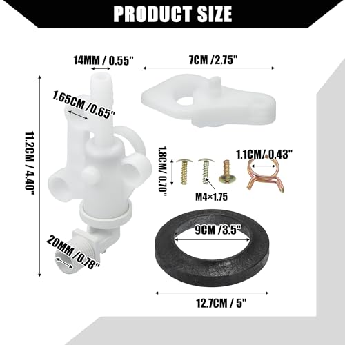 Image of 34100 RV Toilet Water Valve Kit for Thetford Aqua-Magic V High and Low Model Toilets /Leak-Resistant RV Toilet Water Assembly Valve Kit / 1Set