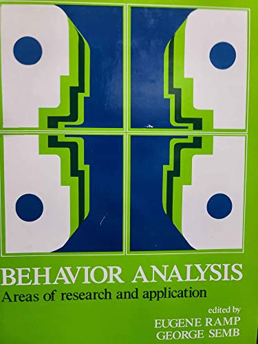 Behavior analysis, areas of research and applic... 0130741957 Book Cover