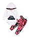 Xuefoo Conjunto de 3 peleles de manga larga para bebé, diseño floral con pantalones y diadema, conjunto de ropa de bebé, body para niños pequeños Blanco 0-6 Meses