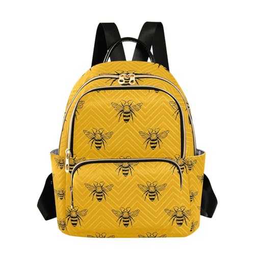 Sac à dos de voyage pour femme à motif abeilles - Mnsruu