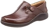 Leder Clarks Damen Un.Loop2 Walk Slipper, Braun (Dark Tan Lea Dark Tan Lea), 37 EU