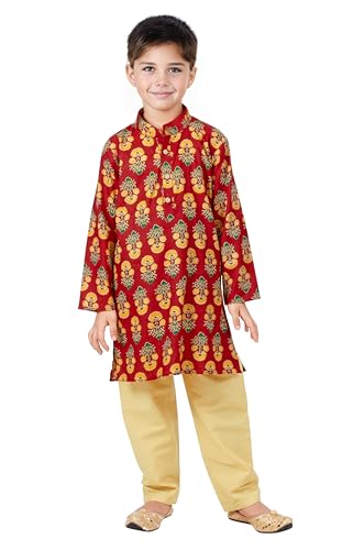 Chandrakala Kids Kurta Set for Boys Indian Printed Ethnic Wear (KK112-P)