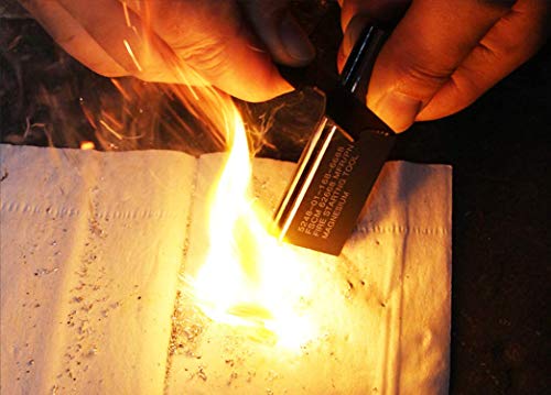 Magnesium Flint Fire Starter, Survival Fire Blocks with Striker for Camping/Hiking/Emergency (4 Pack) - Image 5