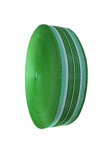 BASRAH NIWAR Green Nylon Webbing Strap Roll, 2-Inch Width, 60 Metres Length