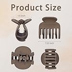 DEEKA Double Row Teeth Hair Clips Small Claw Clips for Thin Hair 4 Pack 1.6" Medium Matte Non-slip Short Hair Accessories for Women and Girls - Image 5