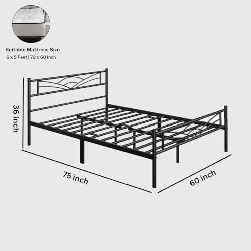 Image of Noah Extra Single Size Bed Frame Without Mattress (Aiden) - Durable and Sturdy Design, Ideal for Bedrooms, Guest Rooms, Small Spaces - Easy Assembly, Modern Style