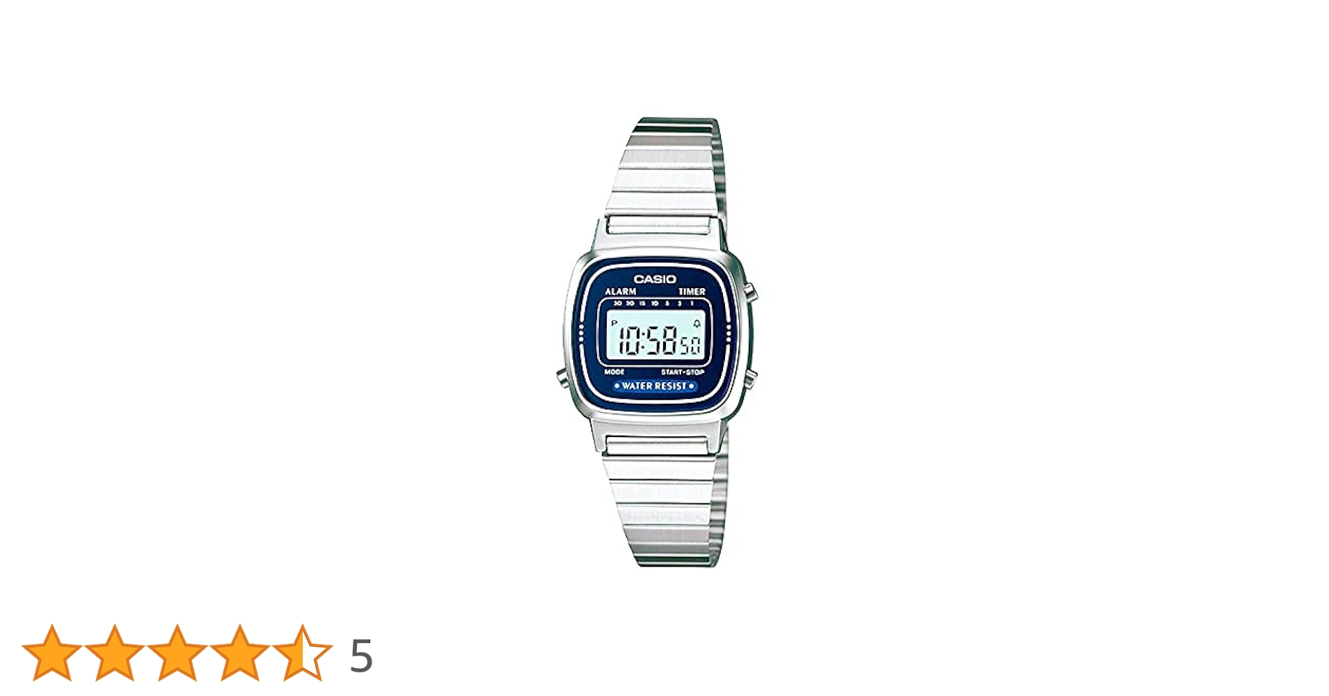 デジタル腕時計 シルバー 5点セット 腕時計 メンズ デジタル 1個 男性 シルバー ステンレス鋼