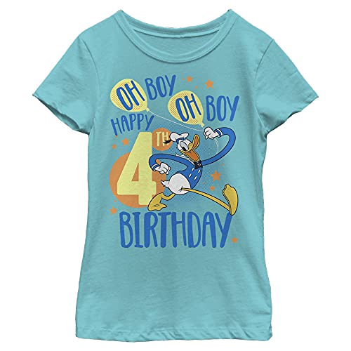 T-shirt Donald Disney fille 4 ans col rond anti-irritation uni