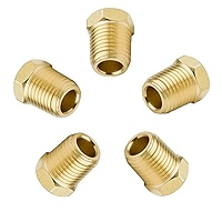 Bright Brass, 3/8 In Fitting Pipe Size, Male NPT, 3/4 In Overall Lg - View #8