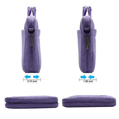 Mosiso Laptop Shoulder Messenger Bag Compatible With Macbook Air/Pro,13-13.3 Inch Notebook,Compatible With Macbook Pro 14 2023-2021 A2779 M2 A2442 M1 With Adjustable Depth At Bottom, Purple #TOP1