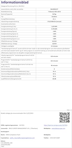 Bauknecht T Advance M11 83 N Wärmepumpentrockner