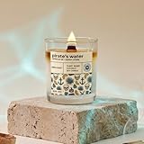 Flume Candle - Inspired by the Atmosphere of Disney Pirates of THE Caribbean Ride - Handmade in the USA, Vegan Cruelty-Free | 8 oz. 60 Hour Burn | Theme Park Scented | Notes of Sea Salt & Gunpowder