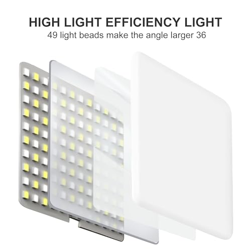 Boleise SF003 49 Led Selfie Light,Video Light,Phone Light Clip,200Mah,Adjusted 3 Light Modes,Portable Camera Light Panel 0-360° Color thumb #4