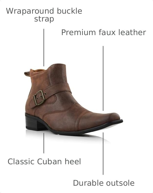 Image of Ferro Aldo Men's Western Boot Collection | Casual & Dress Ankle Boots in Cowboy, Chelsea, & Biker Styles for Men