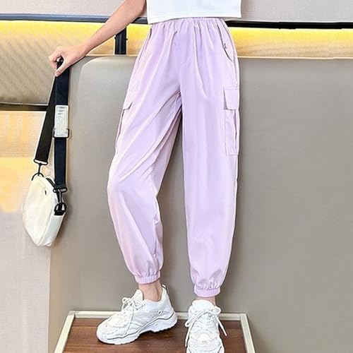 Boys Cargo Pants Comfortable Lightweight Joggers for Outdoor Activities Casual Wear with Elastic Waist and4