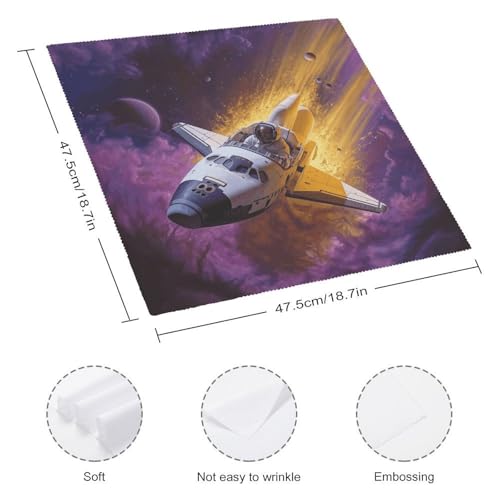 Servilletas de Tela Reutilizables con Estampado Cohete Espacial miniatura 2