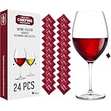 Wine Filters Bags Remover Histamines Sulfites - May Reduce and Alleviate Wine Allergies & Sensitivities - Restores Taste - 24 Packs Wine Accessorie, Perfect Wine Pour, Giftin