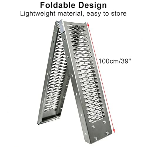Rampa para silla de ruedas plegable y ligera de aluminio con carga de 250 kg 4