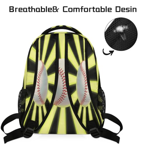 Mochila escolar amarilla para laptop 15.6 pulgadas ligera de viaje 4