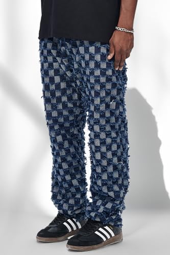 Mens Stacked Jeans Designer Denim Pants for Men Hip Hop Streetwear3