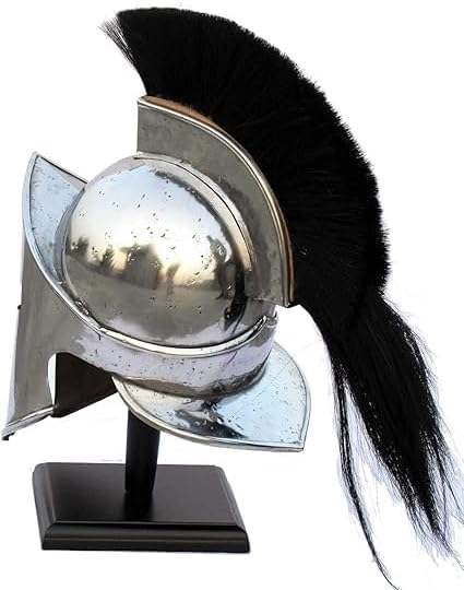 Medieval Spartan King Leonidas Helmet, Antique Brass Finish, Greek Warrior Style, Wearable Costume Armor for LARP, Cosplay, Halloween, Collectible Display