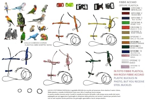 Arnés de loros ajustable para evitar escapes con cuello elástico de 3 mm 5