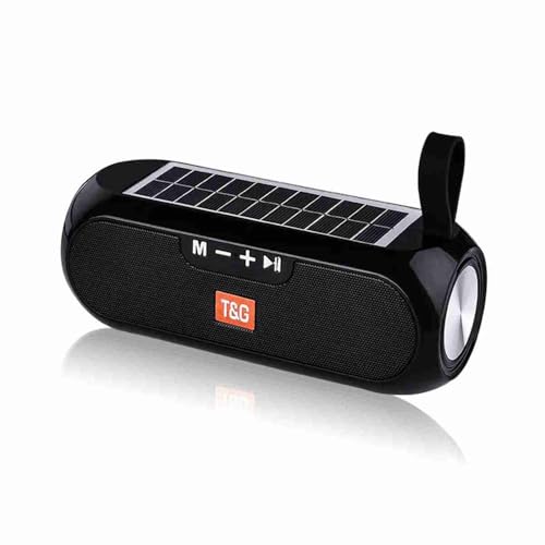 ALMALUX Altavoz Bluetooth estéreo TG-182 inalámbrico - con Carga Solar - Compatible con Bluetooth - Resistente al Agua - AUX - Radio FM