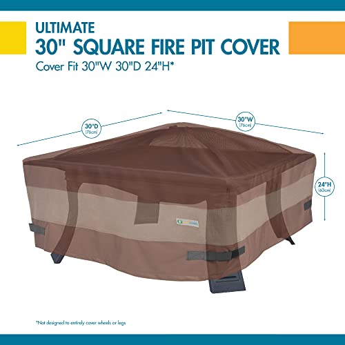 Duck Covers Ufps3232 Ultimate Square Fire Pit Cover, 30L X 30W X 24H, Mocha Cappuccino #TOP5