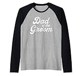 dad of the groom camicie da uomo, divertente addio al celibato maglia con maniche raglan