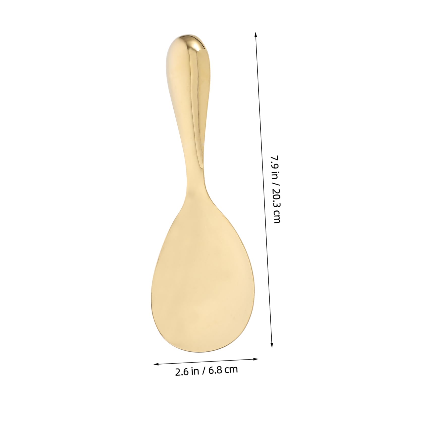 SOLUSTRE 304 Stainless Steel Rice Spoon High Gloss Mirror Finish Gold Soup Spoons