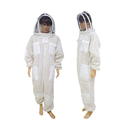 HOTEU Imkeranzug Einteiliger Anti-bienenanzug - Super Atmungsaktiver 3-lagiger Sicherheitsschutz Mesh Imkerkleidung… – Bild 7