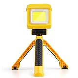 Rechargeable LED Work Light, 2500LM Magnetic Work Light with Stand, 3 Light Modes Mechanic Light with 360° Rotation, 4400mAh Battery, Waterproof COB Work Light for Repairing, Inspection, Emergency