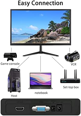 19 Inch Monitor 1440x900 PC Monitor, Prechen Computer Monitor 60Hz with HDMI & VGA ports, Dual Built-in Speakers, VESA, 5ms, Brightness 250 cd/m² Computer Screen for office work, Black