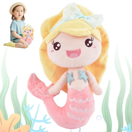 WELLXUNK Meerjungfrau Plüsch Spielzeug, Soft Toys, Kuscheltier, Plushies, Geschenke für Mädchen