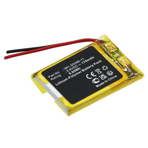Synergy Digital Smartwatch Battery, Compatible with Garmin 361-00086-11 Smartwatch, (Li-Pol, 3.8V, 170mAh) Ultra High Capacity, Replacement for Garmin 361-00086-11 Battery