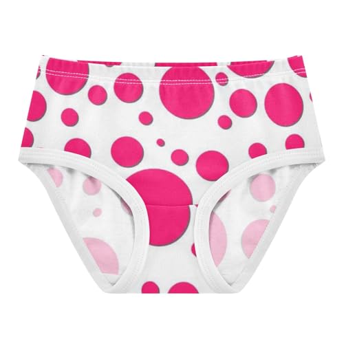 Girls' Underpants Kids Cotton Underwear Panties Briefs For Girl Age 2-8 Years Red Color Polka Dots