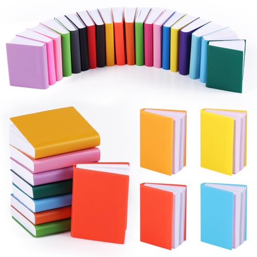 40uds Libros Miniatura, Libros Casa Muñecas Miniatura Colores Surtidos a Escala 1:12 Manualidades Pequeños Juguetes Simulación Accesorios Sala Estudio Regalos y Decoración Ideales Navidad